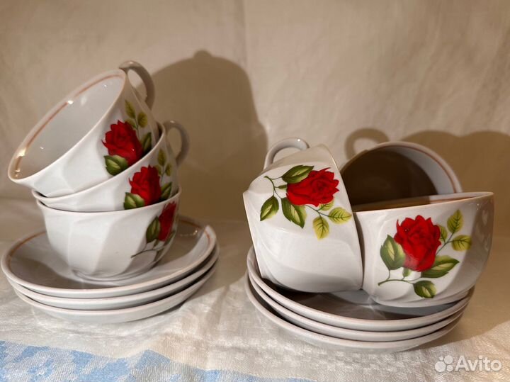 Кофейный сервиз с розами