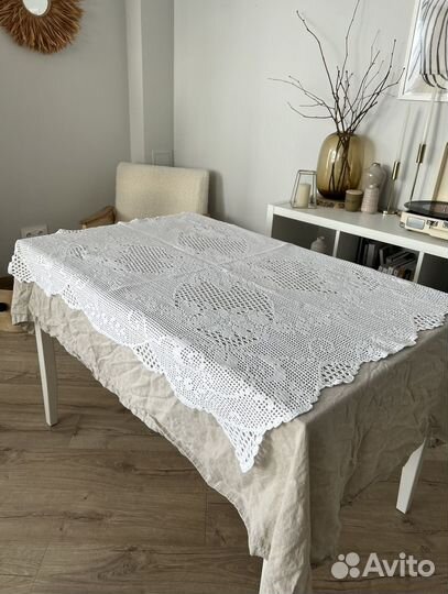 Вязаная скатерть крючком