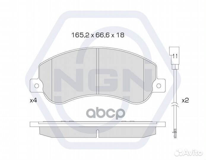Колодки тормозные дисковые керамические перед
