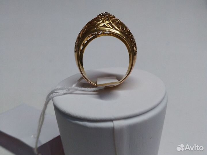 Золотое кольцо с бриллиантом 583 СССР броньдо29.04