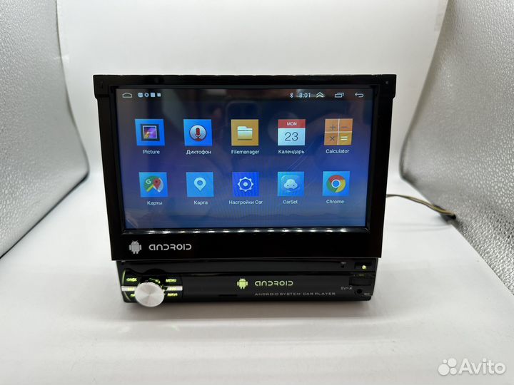 Магнитола 1 DIN с выдвижным экраном Android 2-32