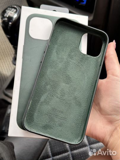 iPhone 13 leather case чехол