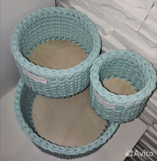 Вязаные корзины