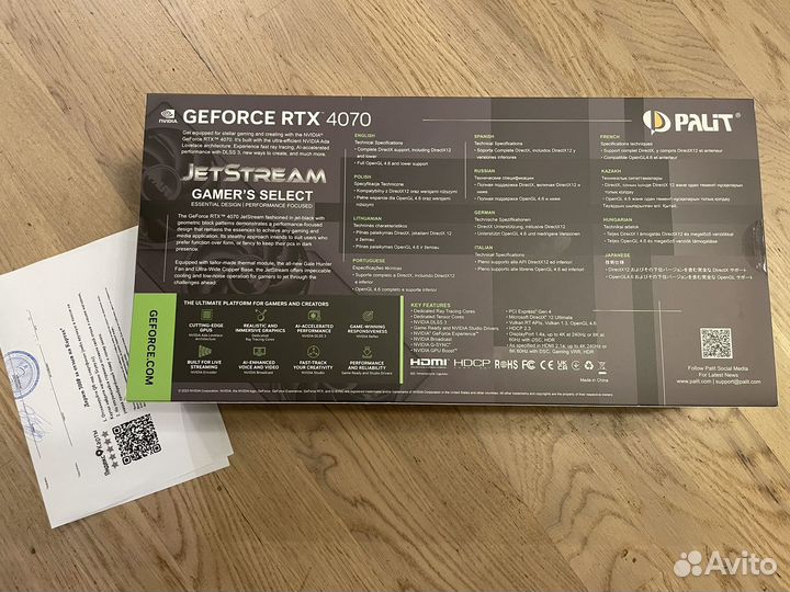 Видеокарта Palit Jetstream Geforce RTX 4070 12Gb