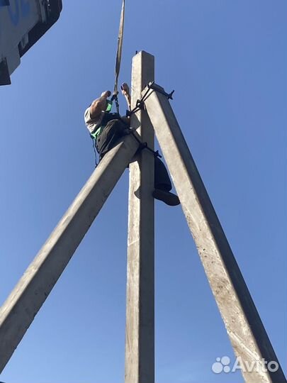 Установка опор лэп 95-110