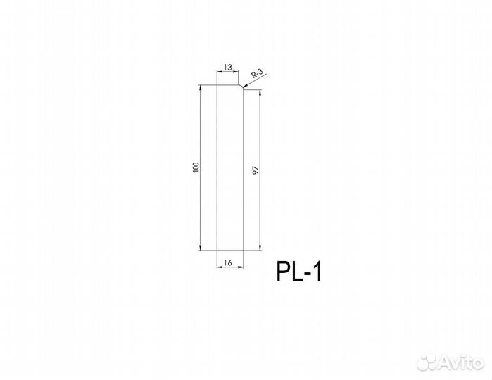 Плинтус из мдф PL-1