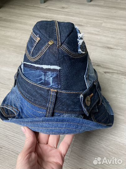 Шляпа панама женская джинсовая