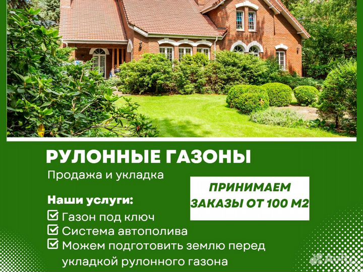 Рулонный газон, укладка, продажа