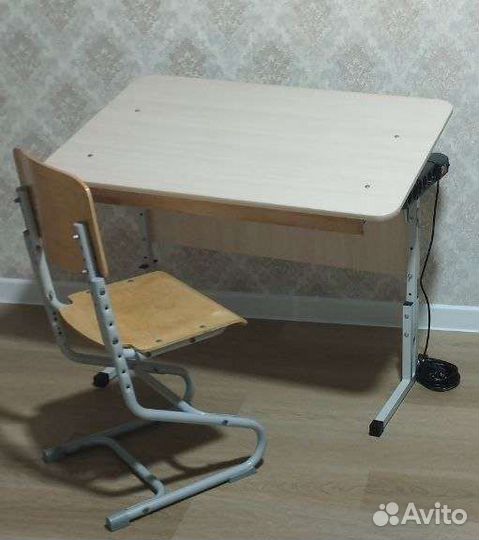 Школьная растущая парта трансформер со стулом