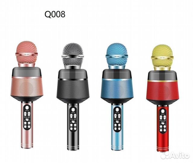 Беспроводной микрофон караоке с колонкой Q008