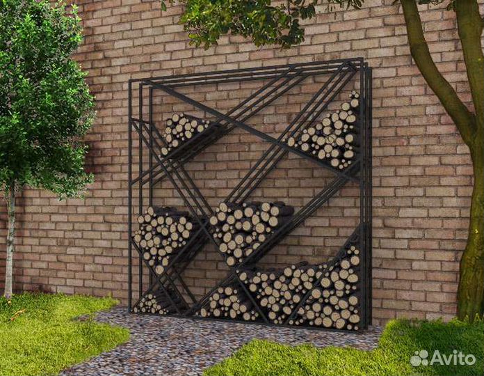 Дровница дровник уличный из металла