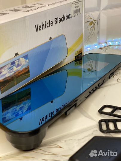 Авто зеркала видеорегистратор 1080 желтый