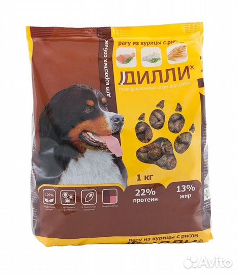 Корм Дилли для взрослых собак