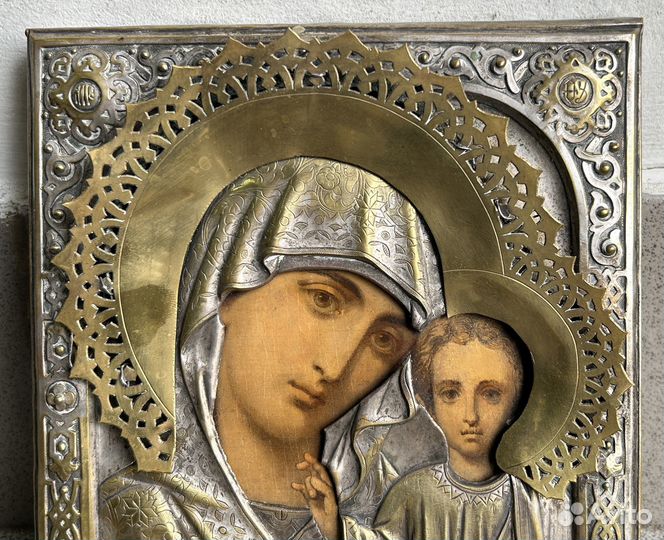 Икона Казанская Богородица в Окладе