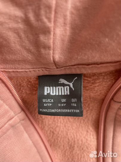 Толстовка на девочку на молнии 116 puma