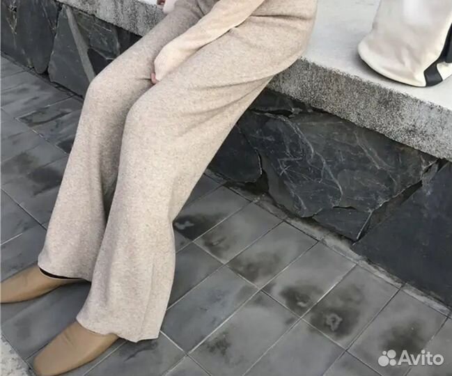 Брюки вязаные теплые