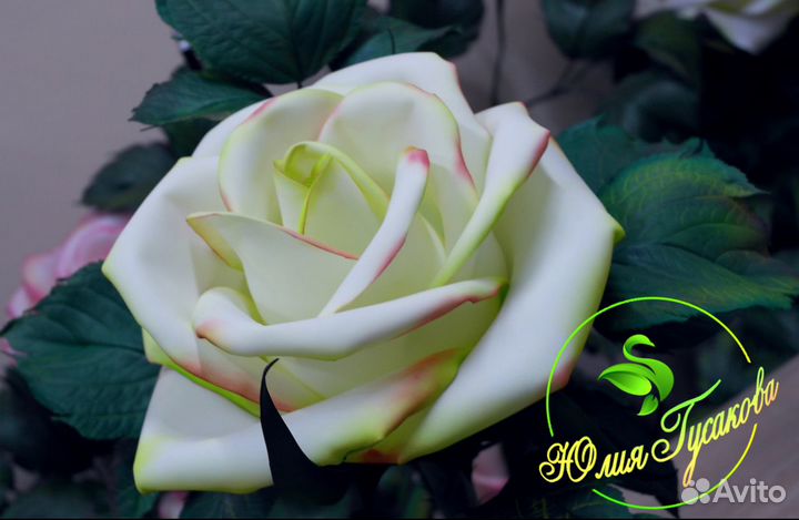 Роза настольная ручной работы 