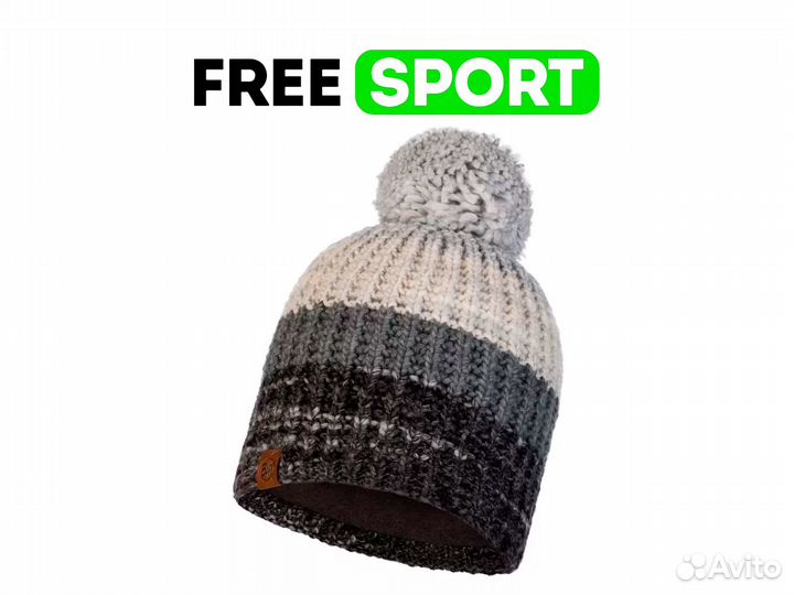 Шапка Buff Knitted&Polar hat Alina Grey