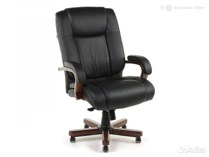 Кресло для руководителя Бюрократ T-9925walnut/blac