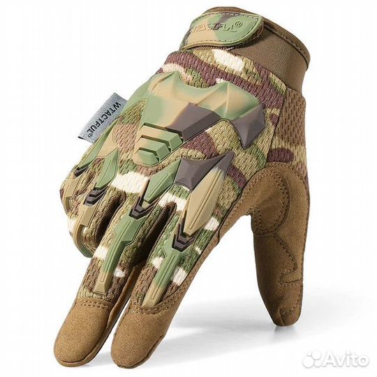 Тактические перчатки Мультикам,камуфляж