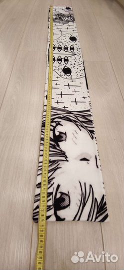 Шарф Evangeloin. Плотный флис. Ч/б. 147*19