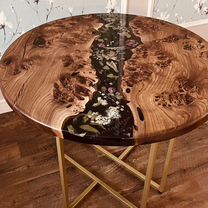 Обеденный стол из карагача и эпоксидной смолы, Белорецк