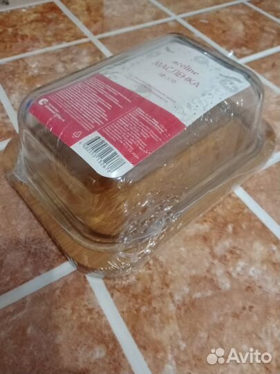 Масленка бамбук и стекло