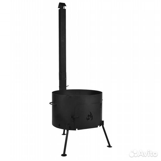 Печь под казан на 22 литра с трубой и дверцей