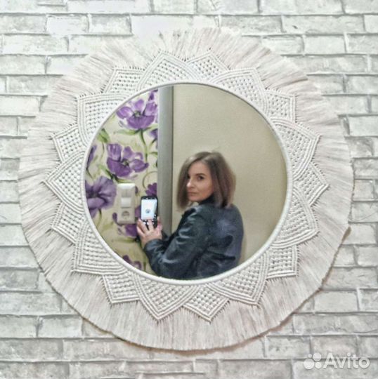 Зеркало в рамке Макраме
