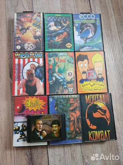 10 картриджей на Sega Megadrive