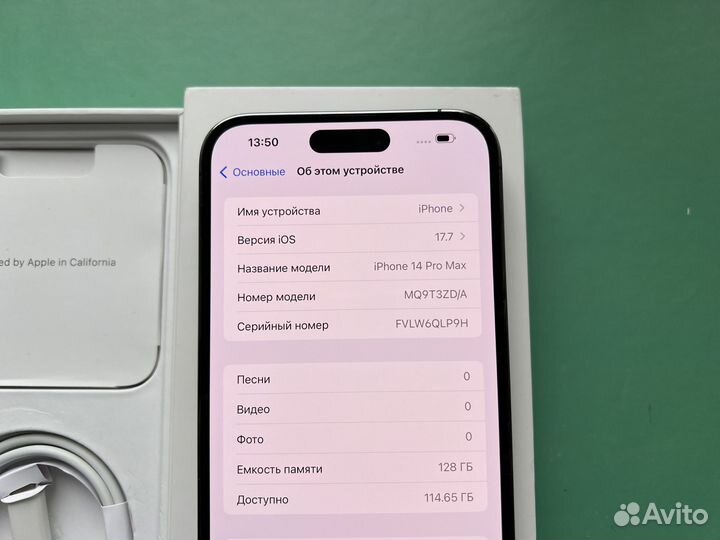 iPhone 14 Pro Max 128gb АКБ 91% Purple (sim+esim)