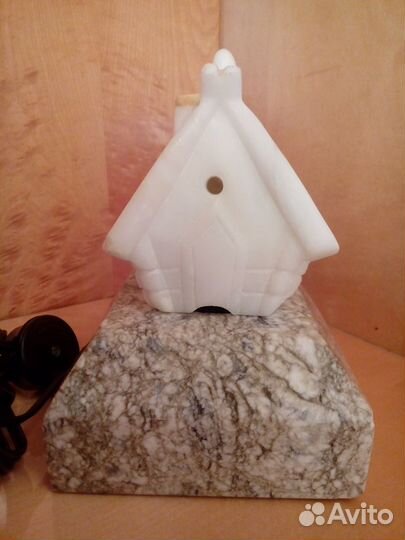 Светильник-Ночник настольный Домик Избушка Камень