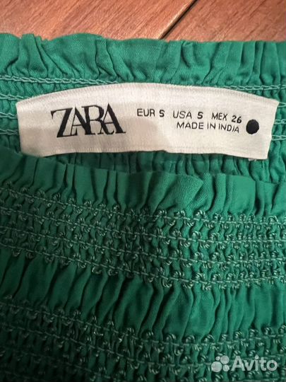 Zara эффектная юбка S-M, летняя хлопок