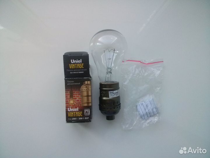 Патрон E27 декоративный бронзовый под винтаж