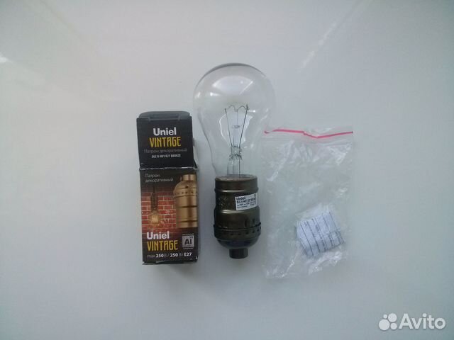 Патрон E27 декоративный бронзовый под винтаж