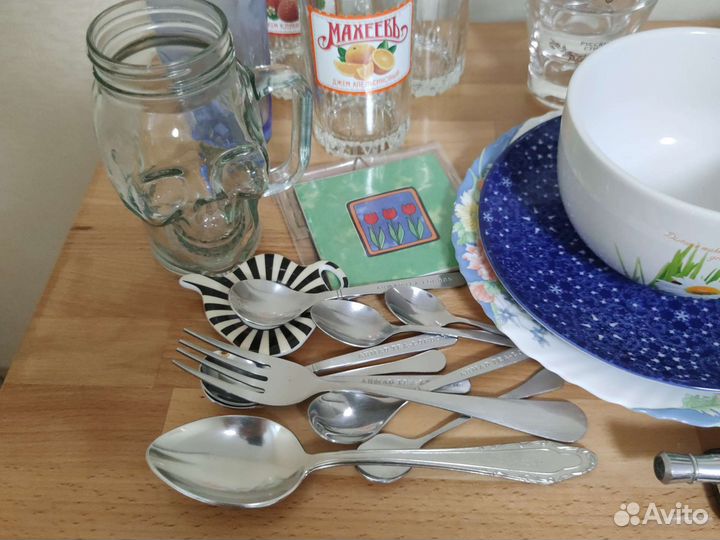 Посуда, полотенца пакетом для кухни (много)