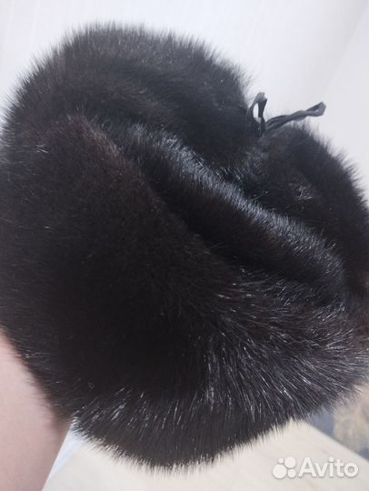 Норковая шапка мужская ушанка