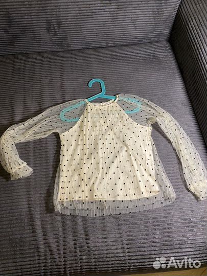 Нарядная блузка zara на девочку 128 см