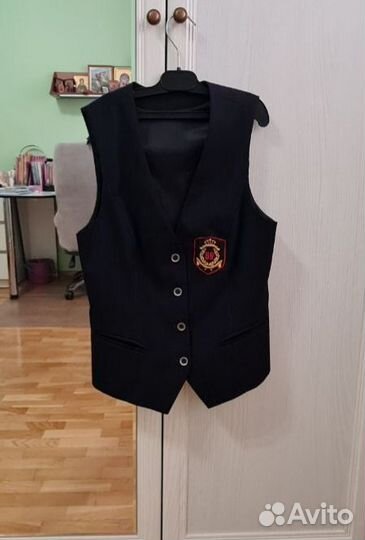 Житка юбка школьная темно синяя XS 164