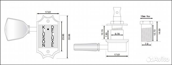 TonePros Kluson tpkb3 Nickel колки