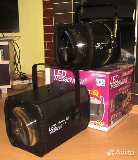 Светомузыка ADj 2шт LED Messenger RGB Mic DMX PC