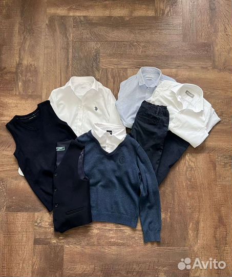 Жилетка, брюки, рубашка, джемпер школьные 128-134