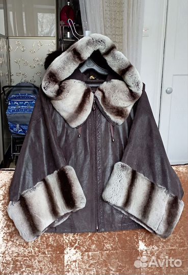 Куртка кожа + шиншилла (48-50-52)
