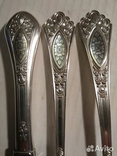 Набор столовых приборов. Серебро