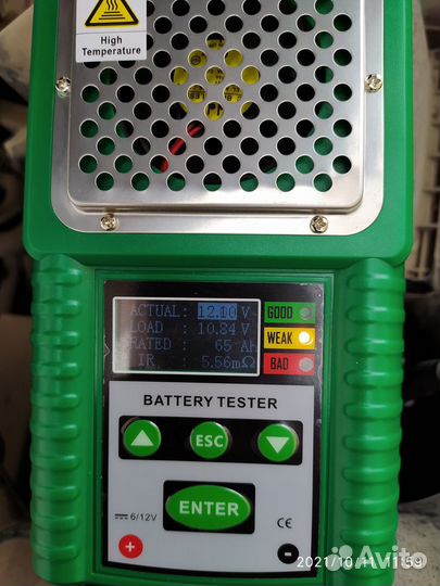 Тестер аккумуляторов с нагрузочной вилкой 6v, 12 v