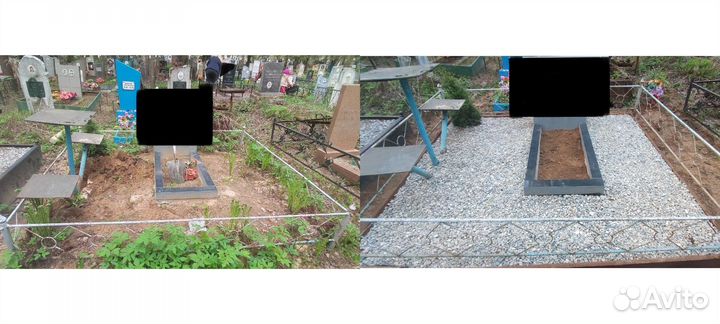 Благоустройство могил. Ограды, памятники