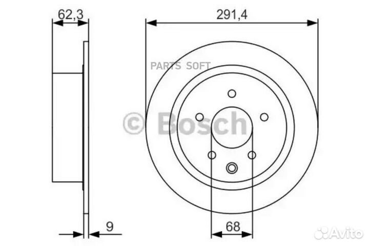 Bosch 0 986 479 R14 Диск торм.зад. nissan qashqai