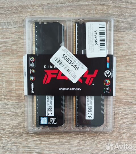 Оперативная память Kingston fury Beast Black RGB