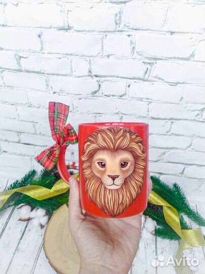 Львенок. Декор кружки из полимерной глины