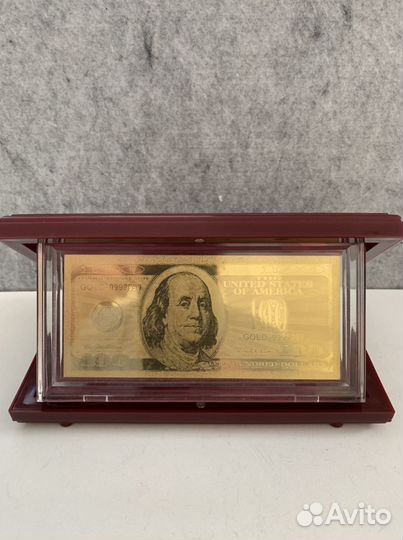 Купюра подарочная золотая